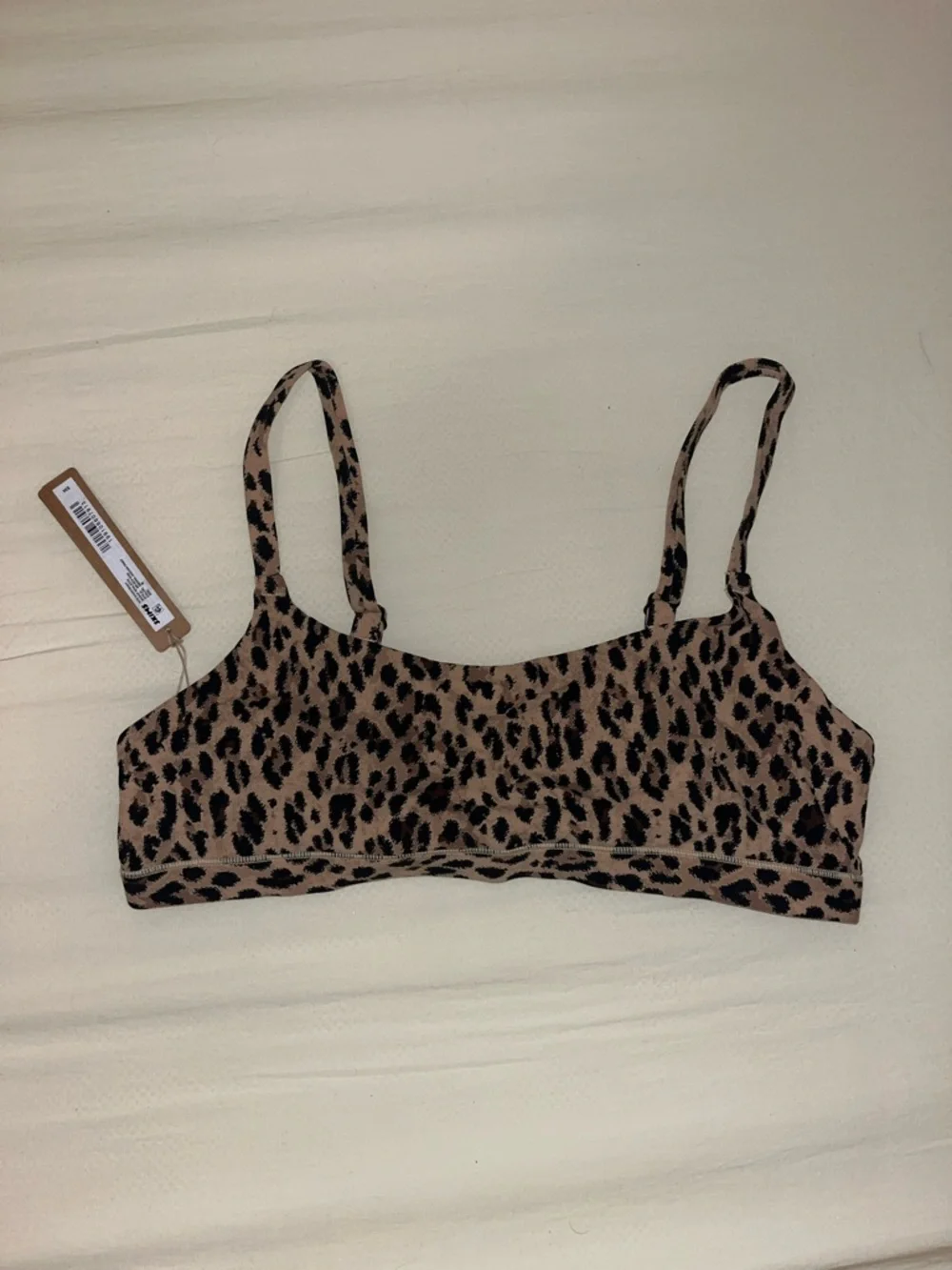 SKIMS Leopard-Print Bralette in Beige and Black - Picture 2 of 4